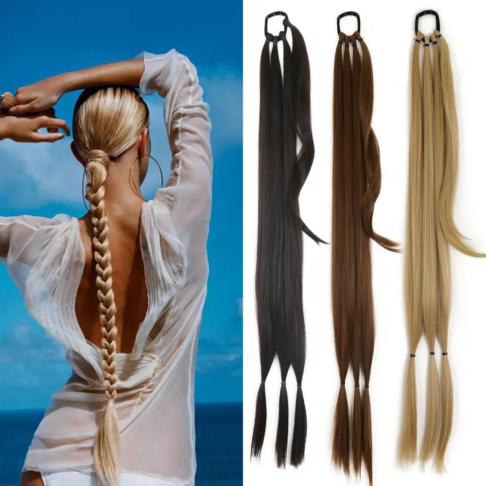 DIY Ponytail Extensions Synthetic Boxing Braids Ponytail