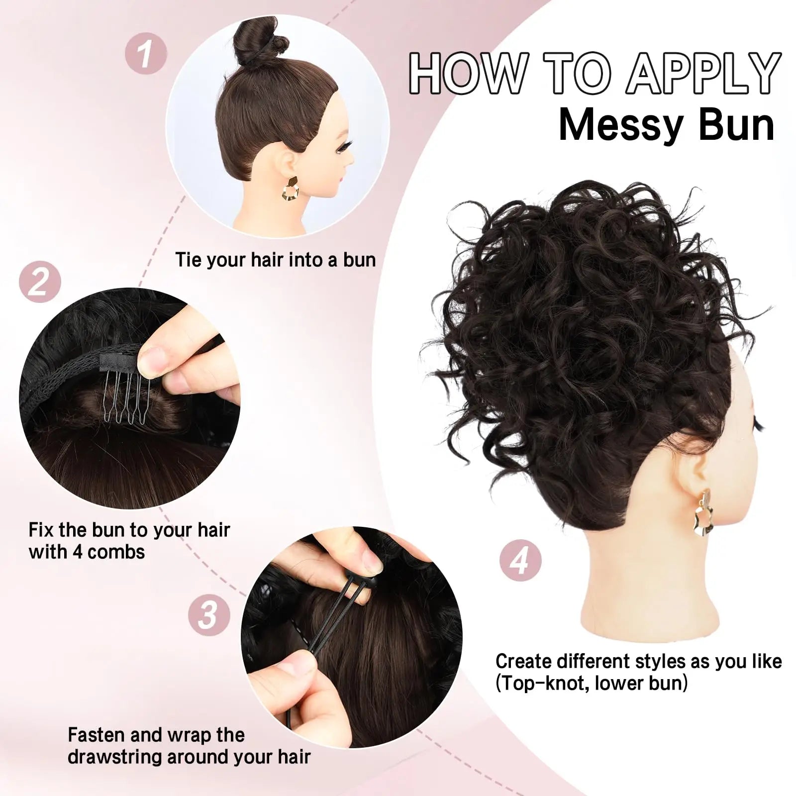 How to apply the hair bun