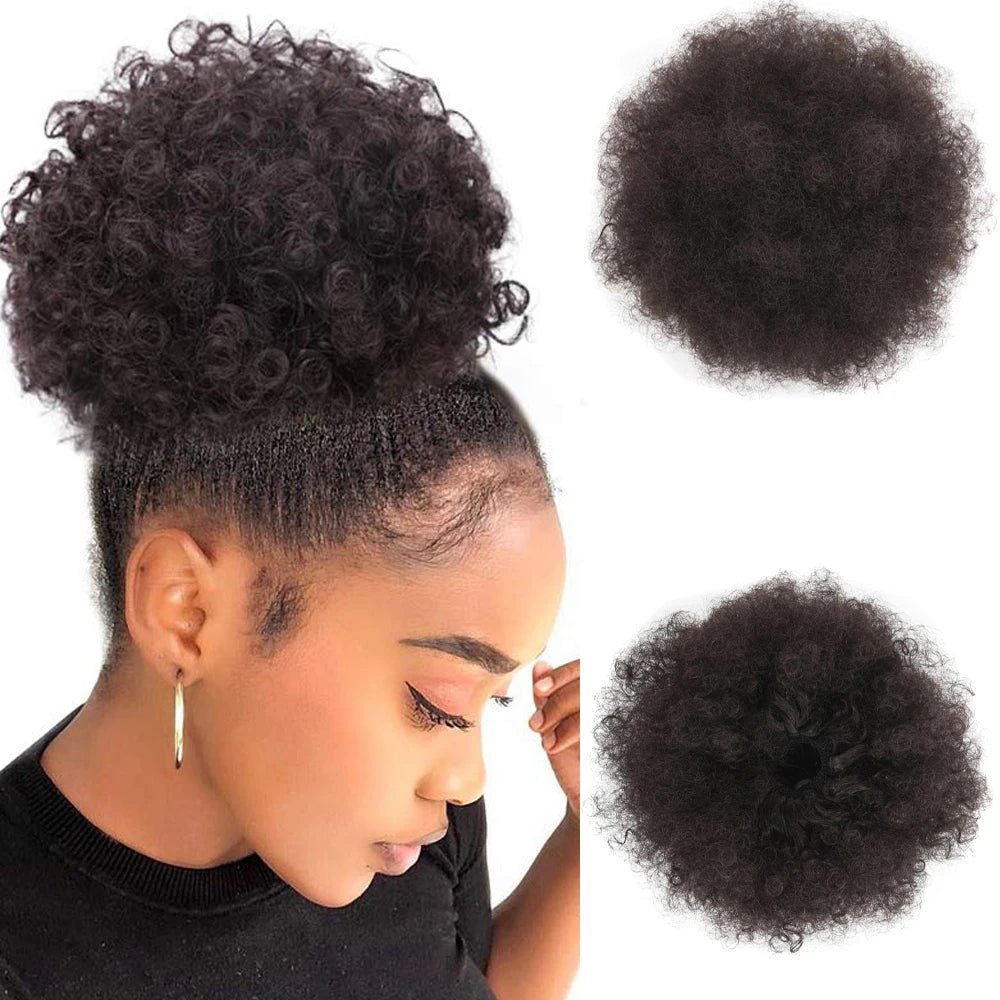 Elevate Your Style with African American Clip-In Bun Hair Extension
