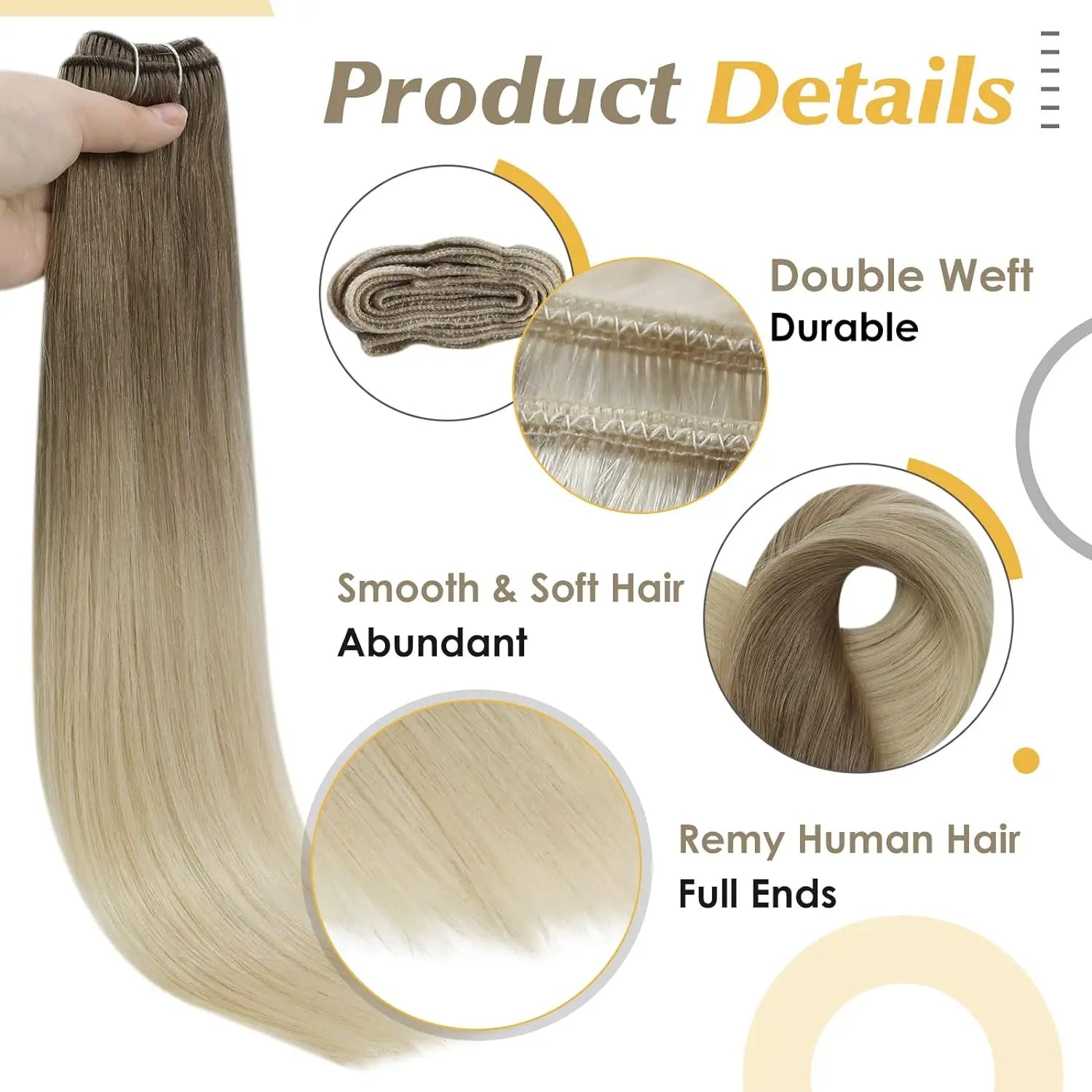 Remy Russian Weft Hair Extensions: 100% Natural Hair