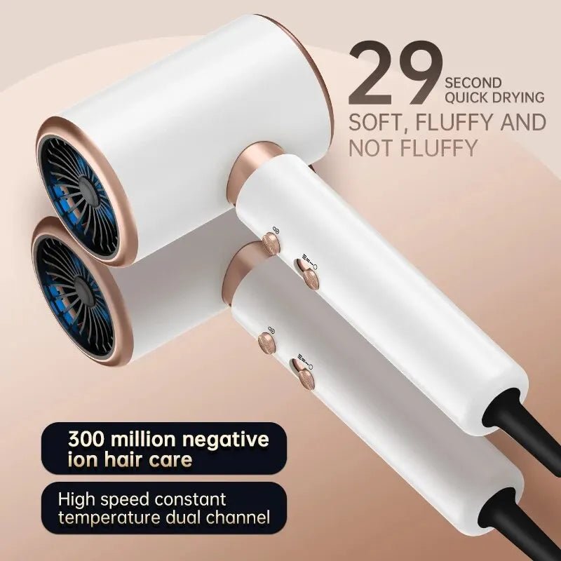 Revolutionary Low Noise Hair Dryer with High-Speed Turbine Airflow